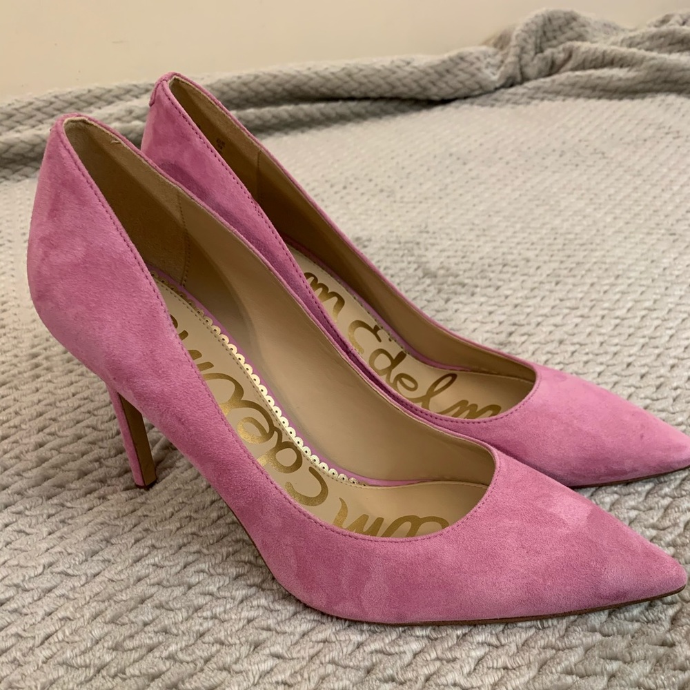 Sam Edelman Fiji Pink Suede Hazel Pointy toe Pump